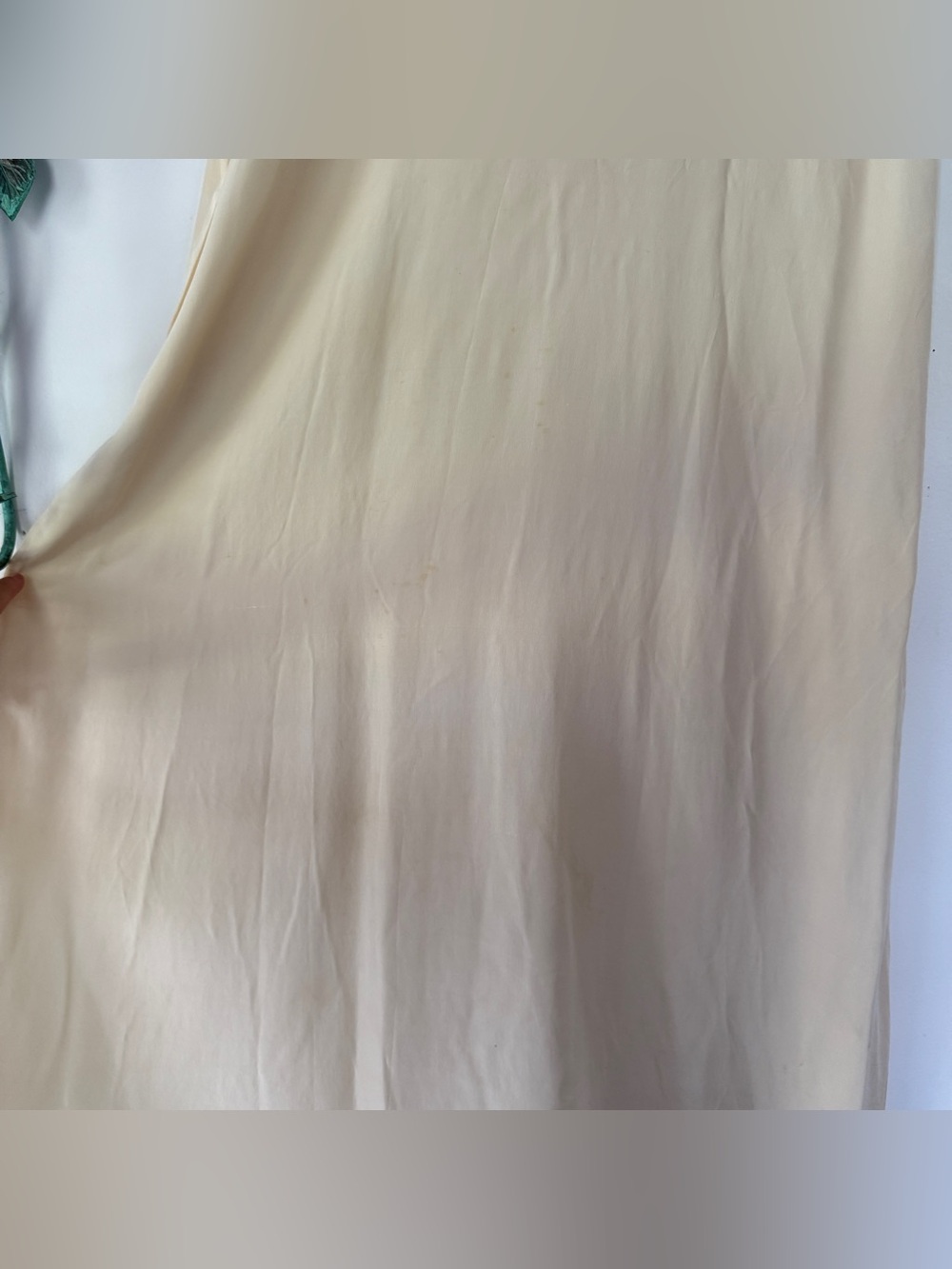 Vintage 1930s 100% Silk Bias Cut Embroidered Gown Nightgown AS-IS - Picture 10 of 16